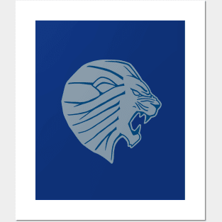 Blue Lion Head Posters and Art